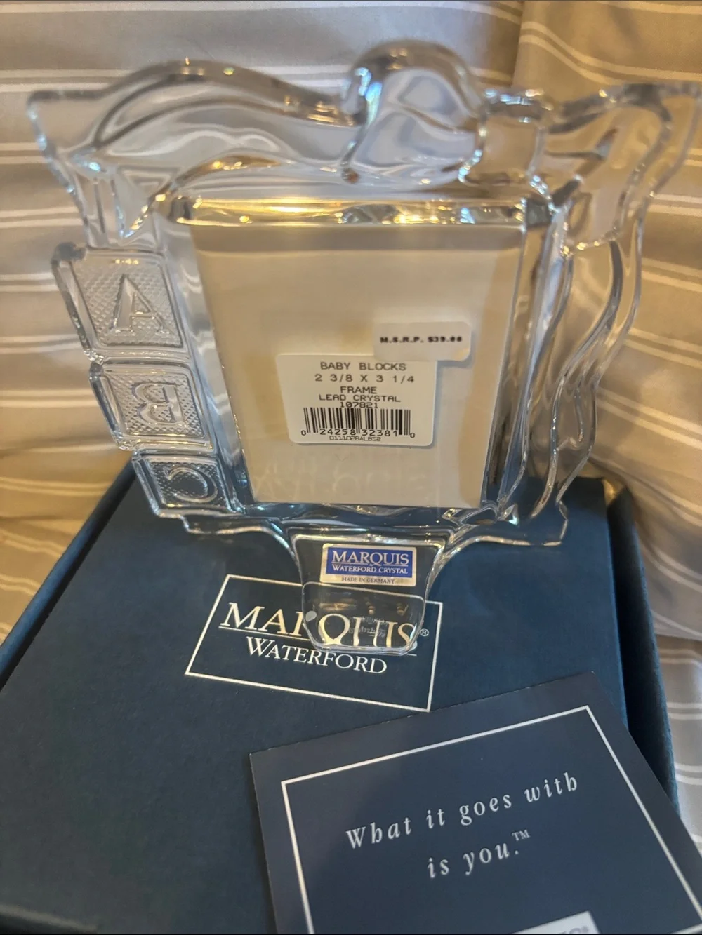 NWT MARQUIS BY WATERFORD BABY COLLECTION ABC BLOCKS PICTURE FRAME